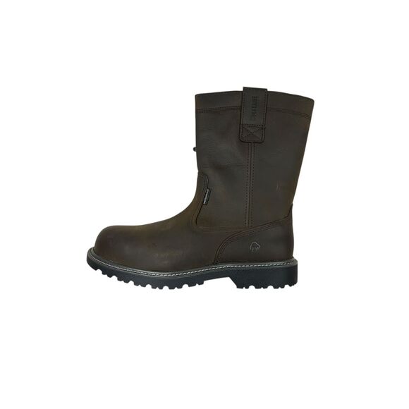 Wolverine Men's 11 Floorhand Waterproof 10" Steel Toe Work Boot brown - Picture 4 of 8